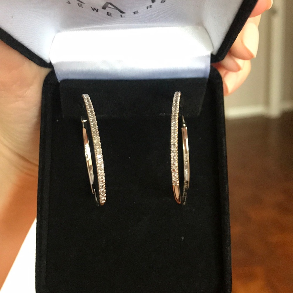 Kay Jewelers diamond hoop earrings